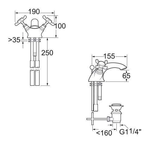 Coronation Gold Monobasin Mixer